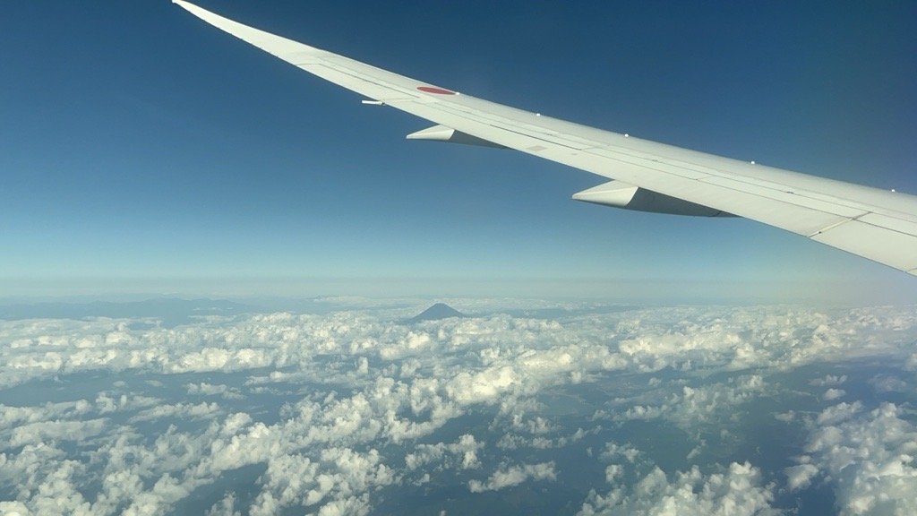 機窓から見えた富士山